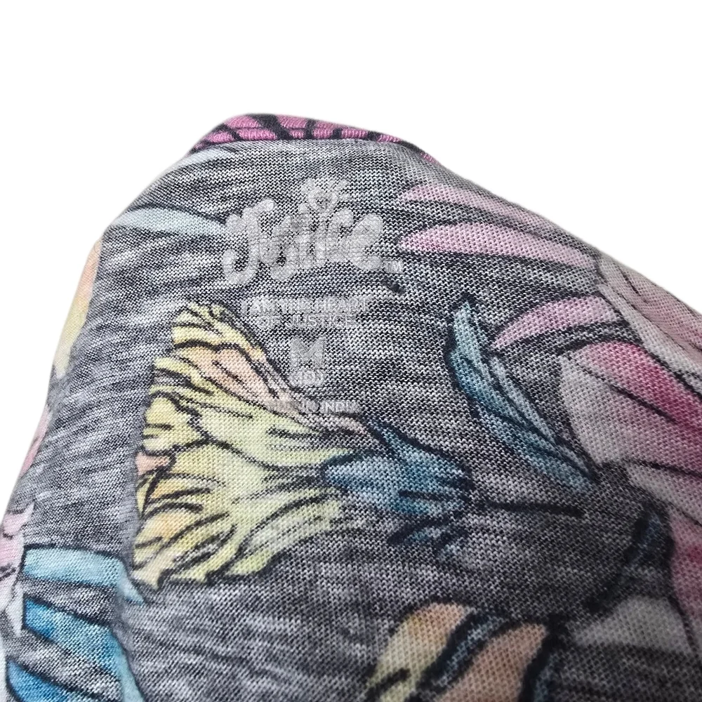Justice Floral Tropical Tank Blouse Girls M (10)